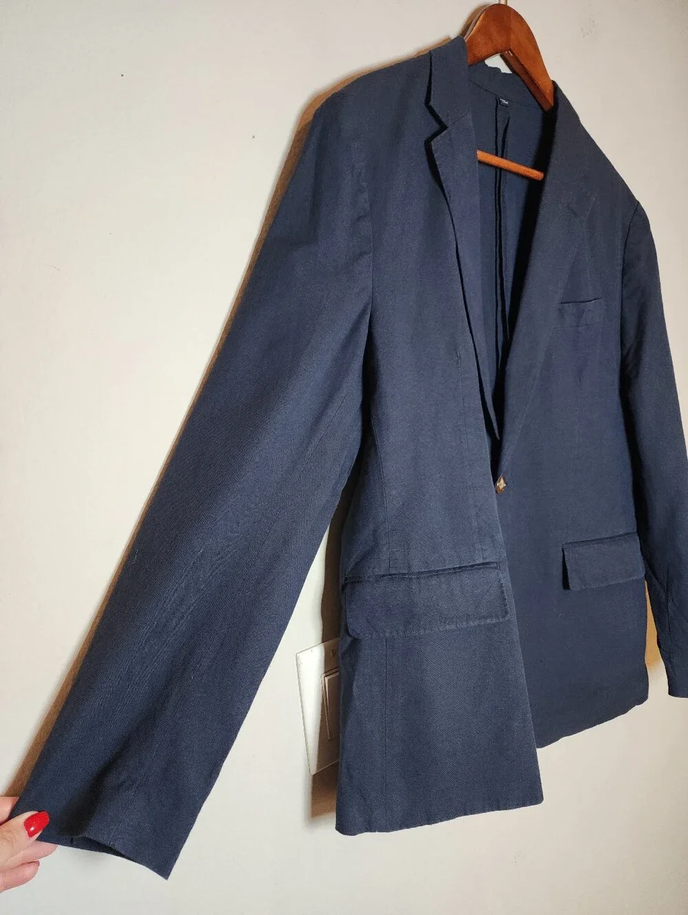J. Crew Ludlow Baird Mcnutt Unstructured Suit Jacket Blazer Linen Blend Blue 40S